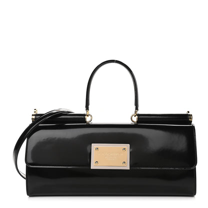 Dolce & Gabbana Shiny Calfskin 90's Sicily Bag Black 1 of 9