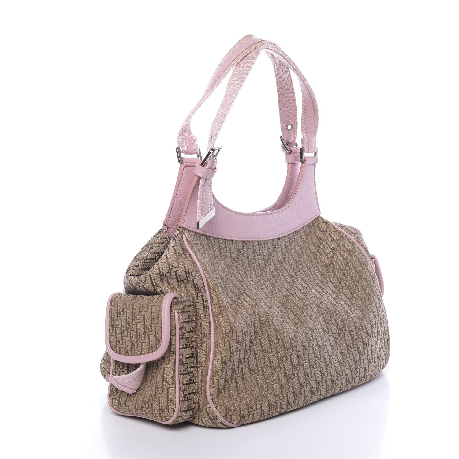 Christian Dior Monogram Tote Pink Beige 3 of 12