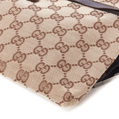 Gucci GG Monogram Double Pocket Belt Bag Dark Brown 5 of 7