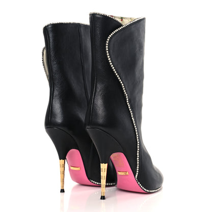 Gucci Calfskin Crystal Fosca Boots 36.5 Black 4 of 7