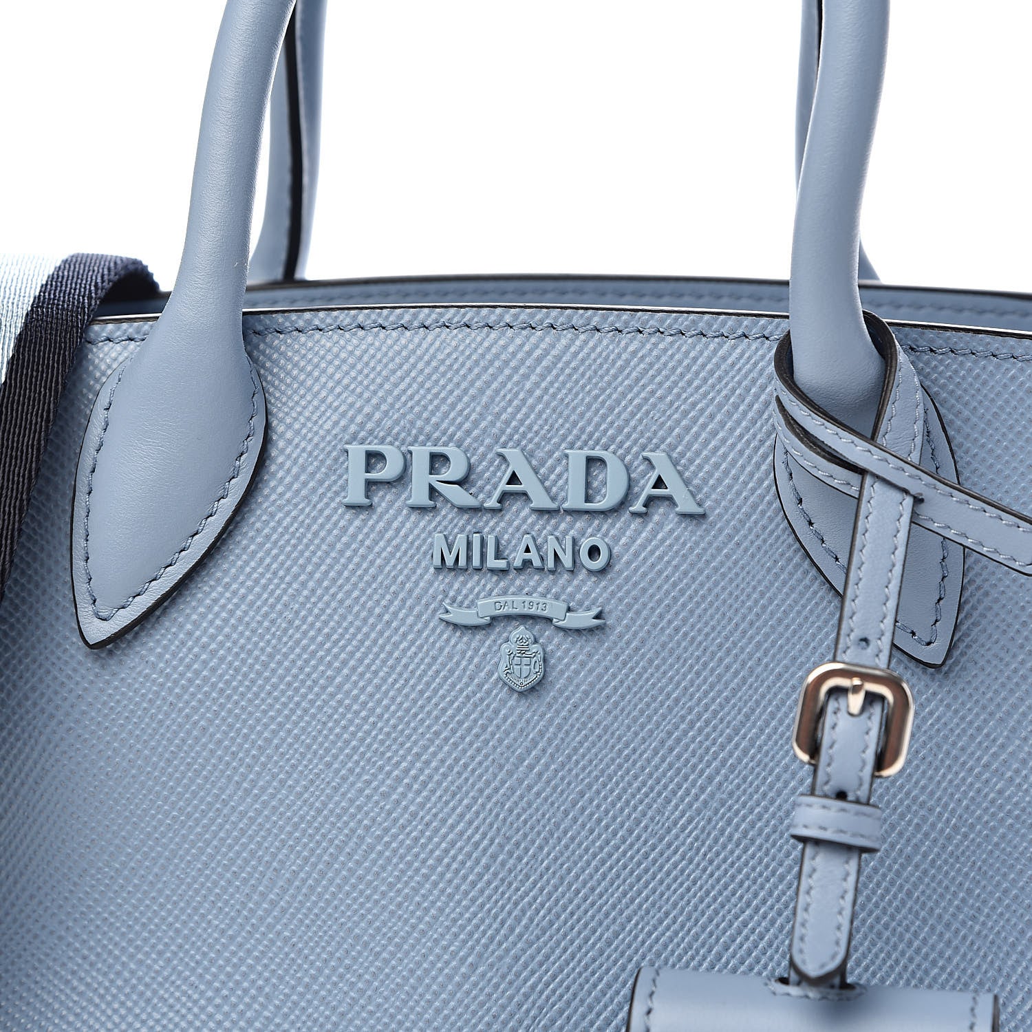 Prada Saffiano Cuir Calfskin Mini Monochrome Top Handle Tote Astrale 12 of 12