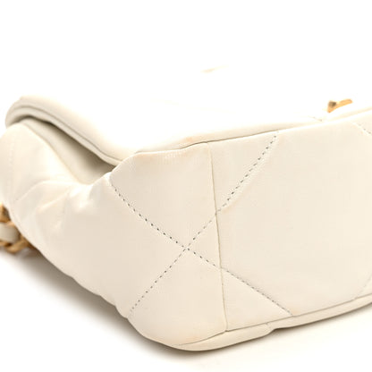Chanel Lambskin Quilted Medium Chanel 19 Flap  White 8 of 10
