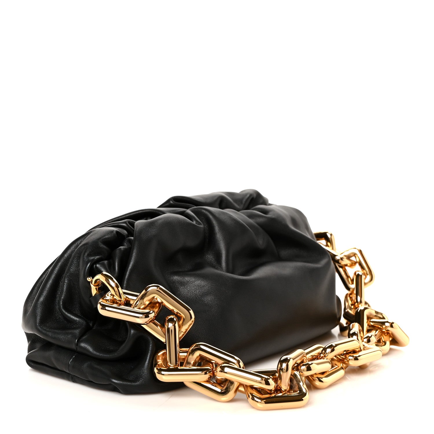 Bottega Veneta Calfskin The Pouch Chain Black 3 of 11