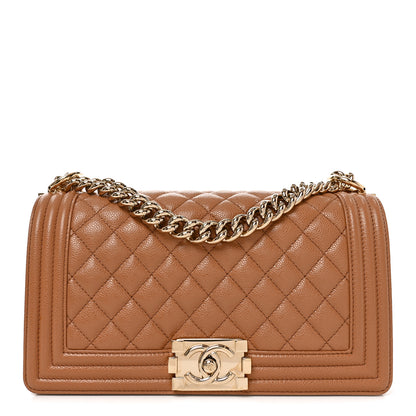 Chanel Caviar Quilted Medium Boy Flap Brown 1 of 10