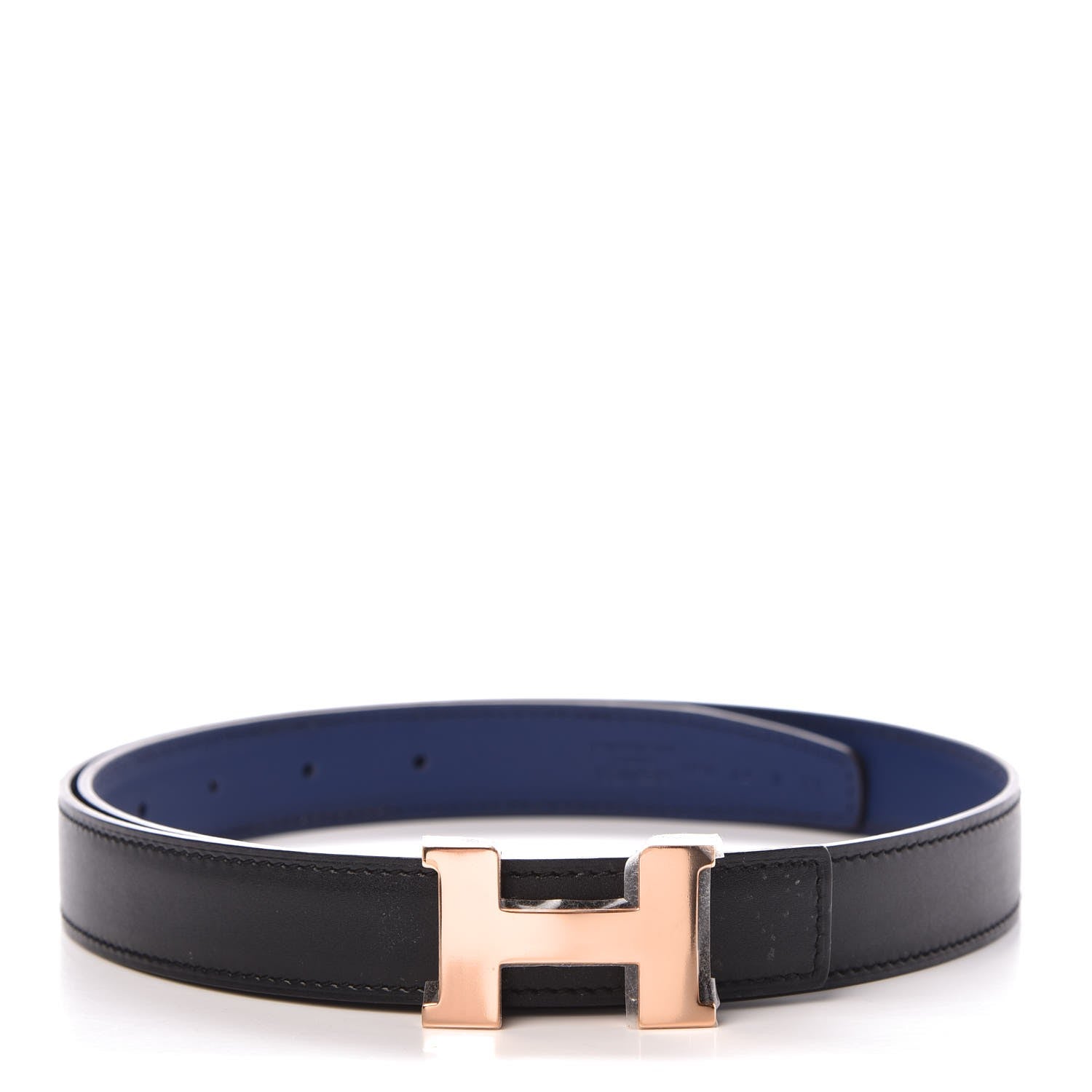 Hermes Swift Tadelakt 32mm Constance H Belt 80 Black Bleu Saphir 1 of 7