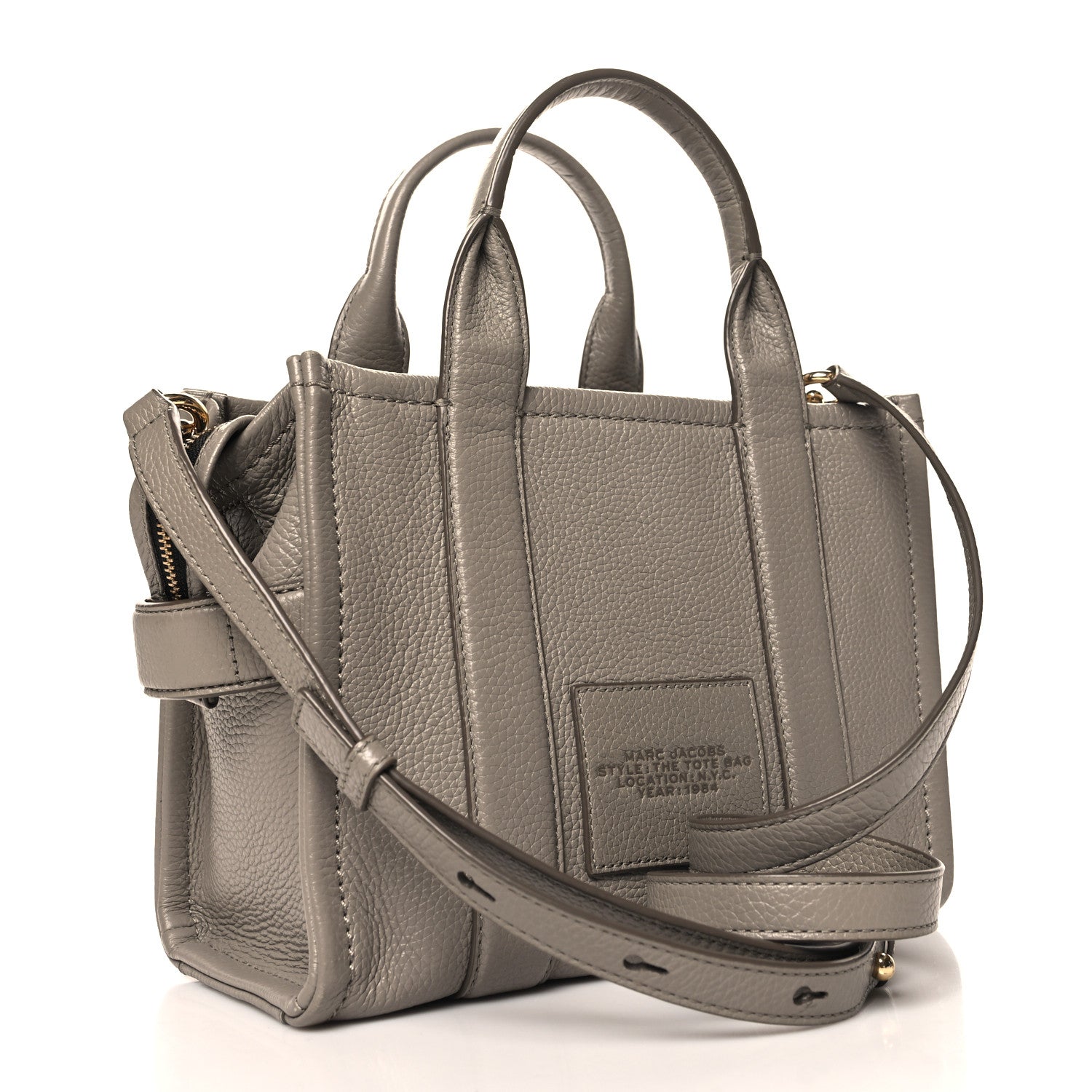 Marc Jacobs Grained Calfskin Small The Tote Bag Cement 3 of 12