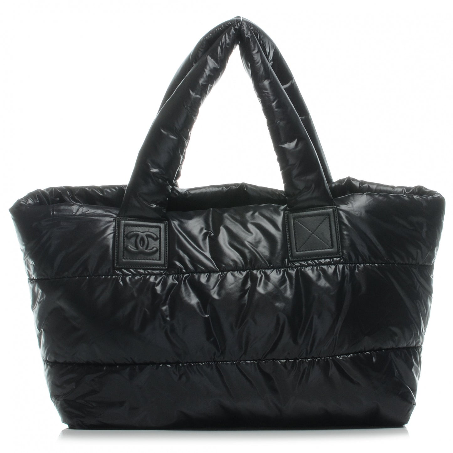 Nylon Coco Cocoon Medium Reversible Tote Black