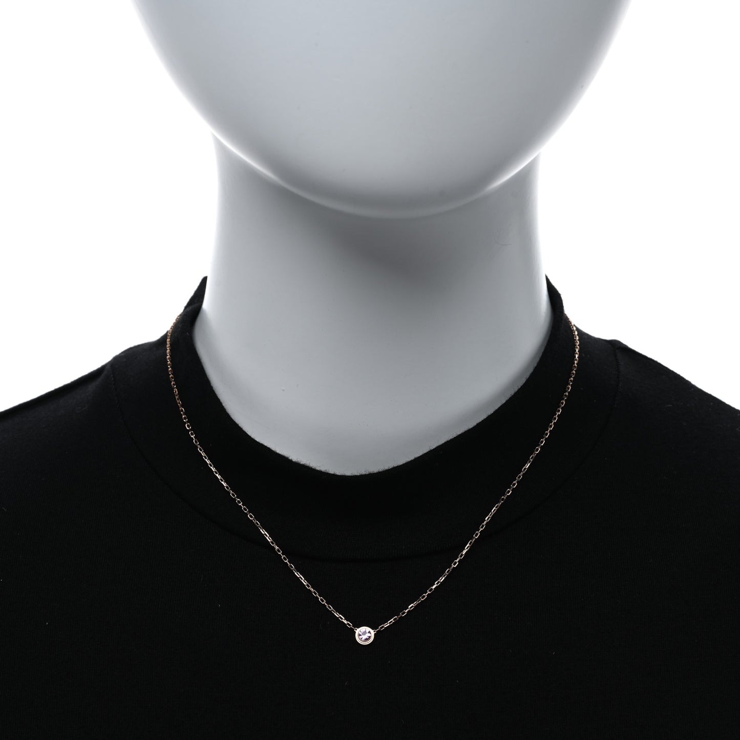 18K Pink Gold Pink Sapphire D'Amour Pendant Necklace