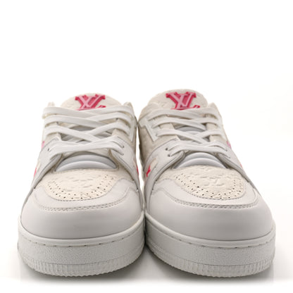 Louis Vuitton LV X TM Embossed Monogram Cherry Blossom LV Trainer Sneakers 41 White 3 of 10