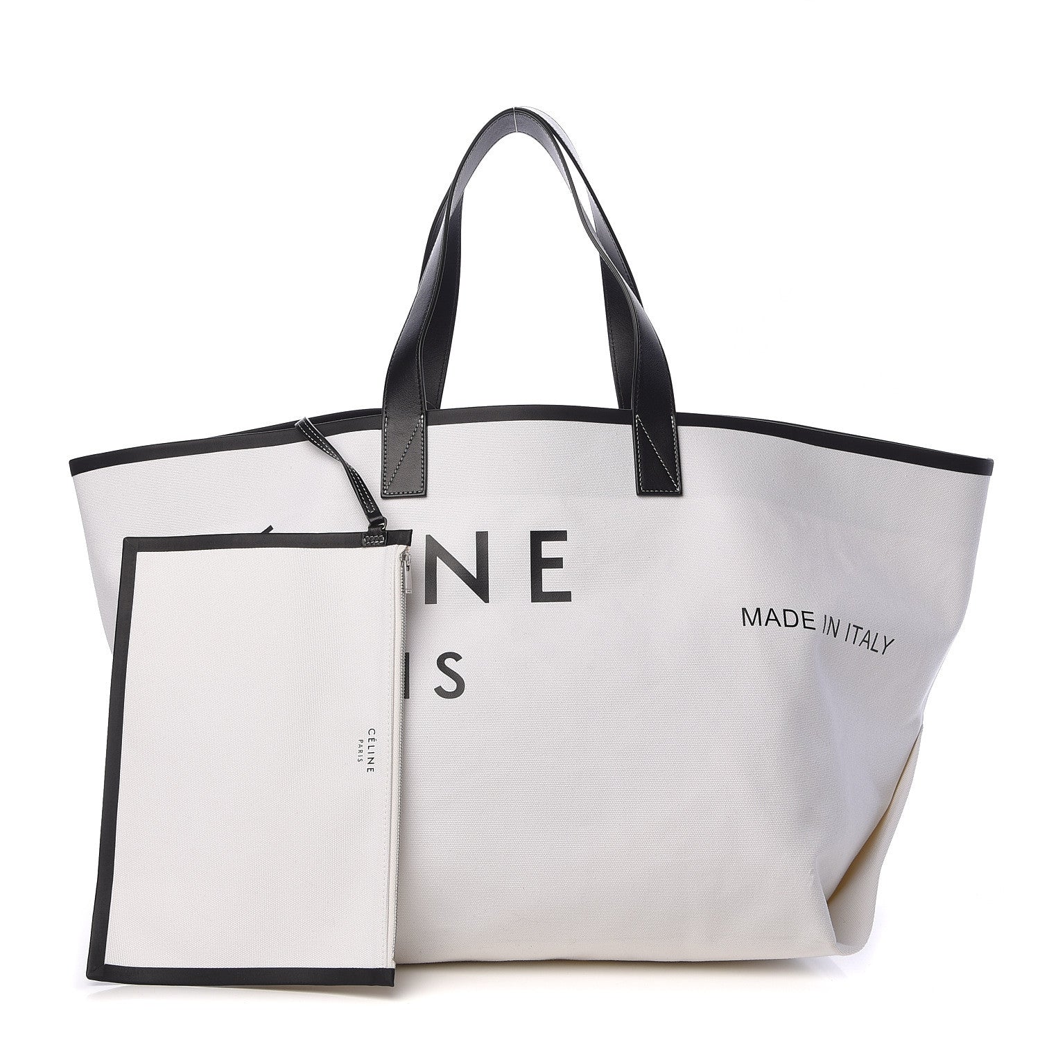Celine Textile Medium Made In Tote Black White 1 of 11