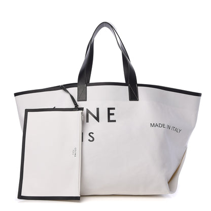 Celine Textile Medium Made In Tote Black White 1 of 11