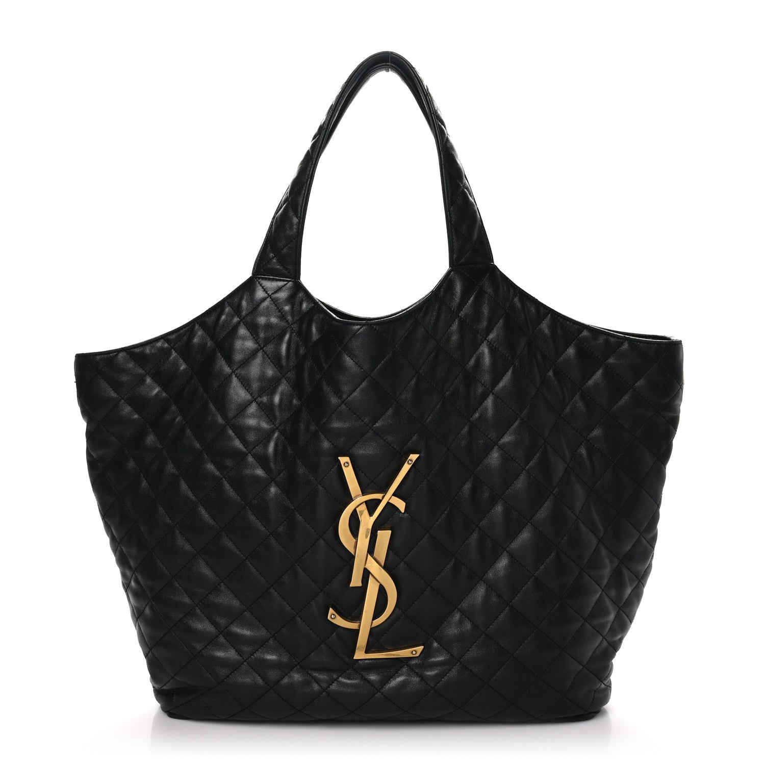 Saint Laurent SAINT LAURENT Lambskin Quilted Maxi Icare Shopping Tote Black 1 of 11