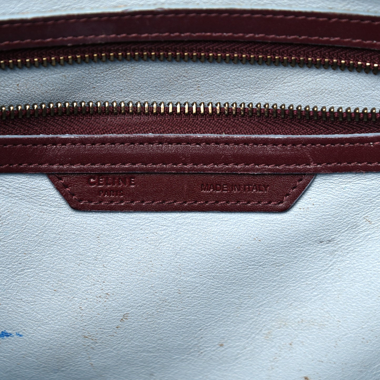 Palmelato Mini Luggage Burgundy Azur Blue