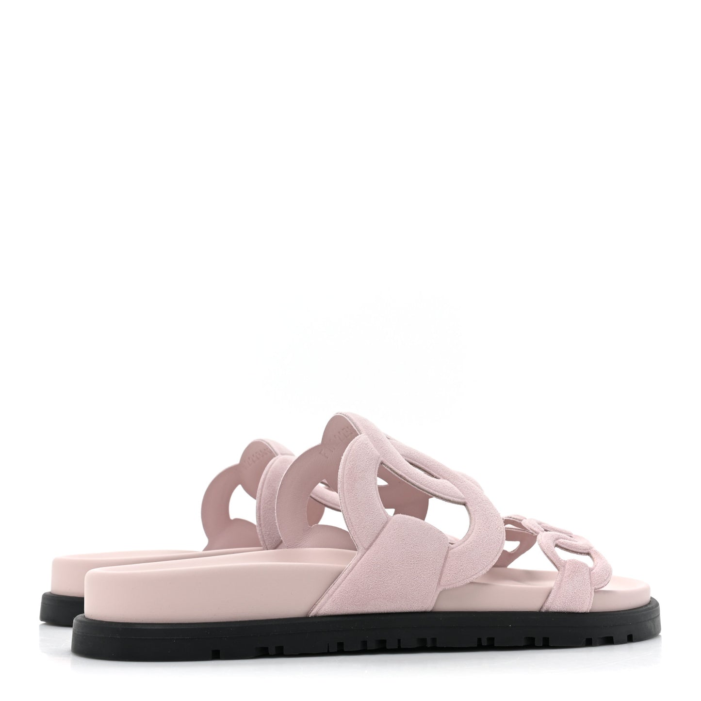 Suede Goatskin Extra Sandals 35.5 Rose Porcelain