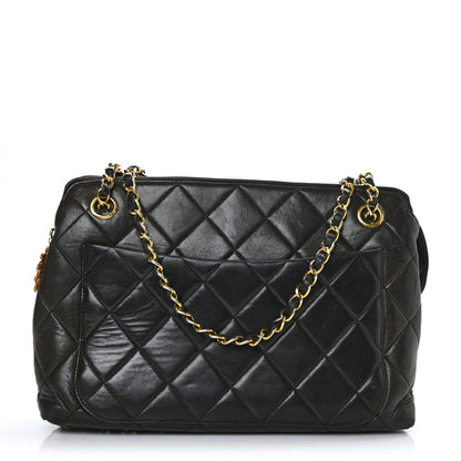 Chanel Lambskin Quilted Sun Medallion Shoulder Bag Black 1 of 10