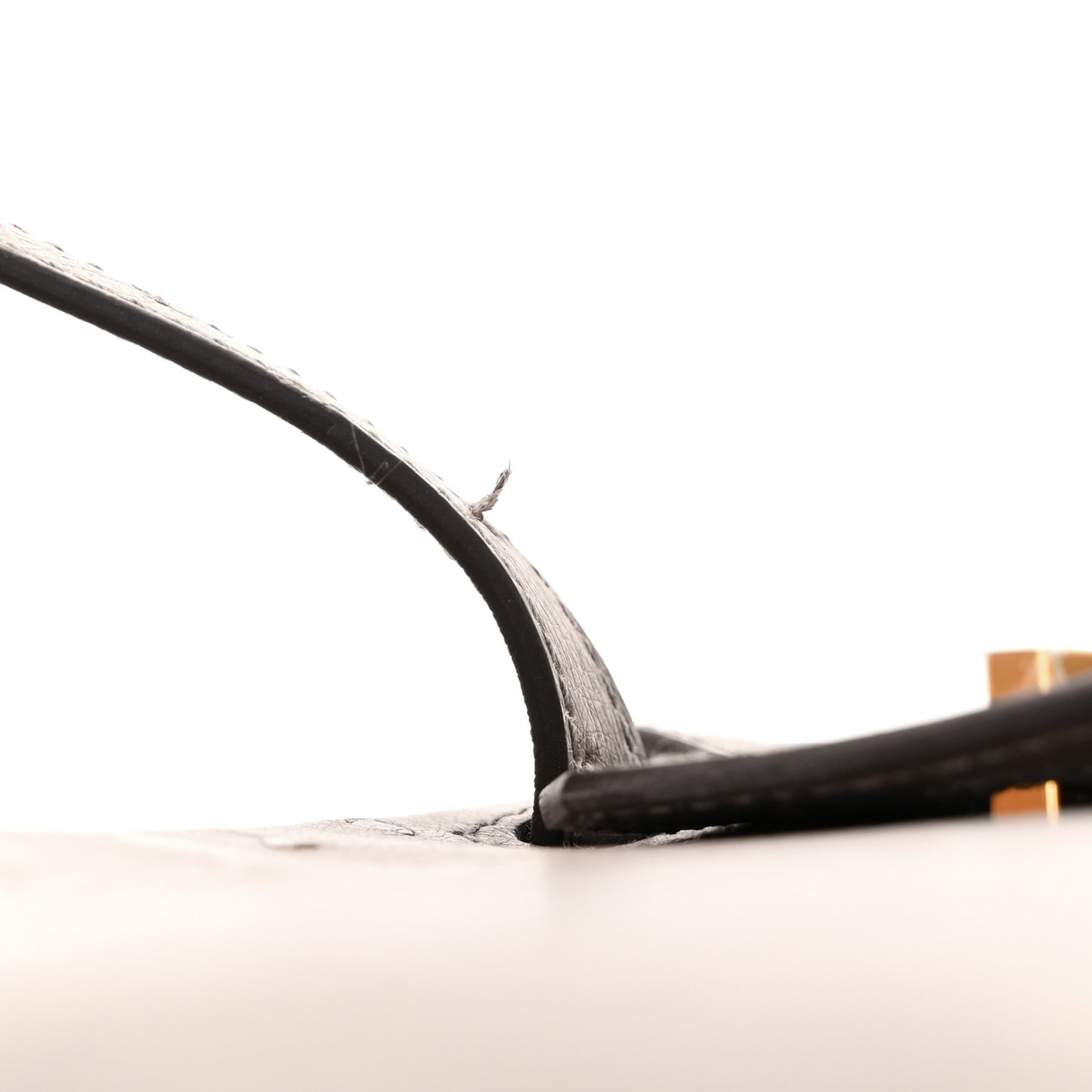 Ostrich Birkin 25 Gris Tourterelle