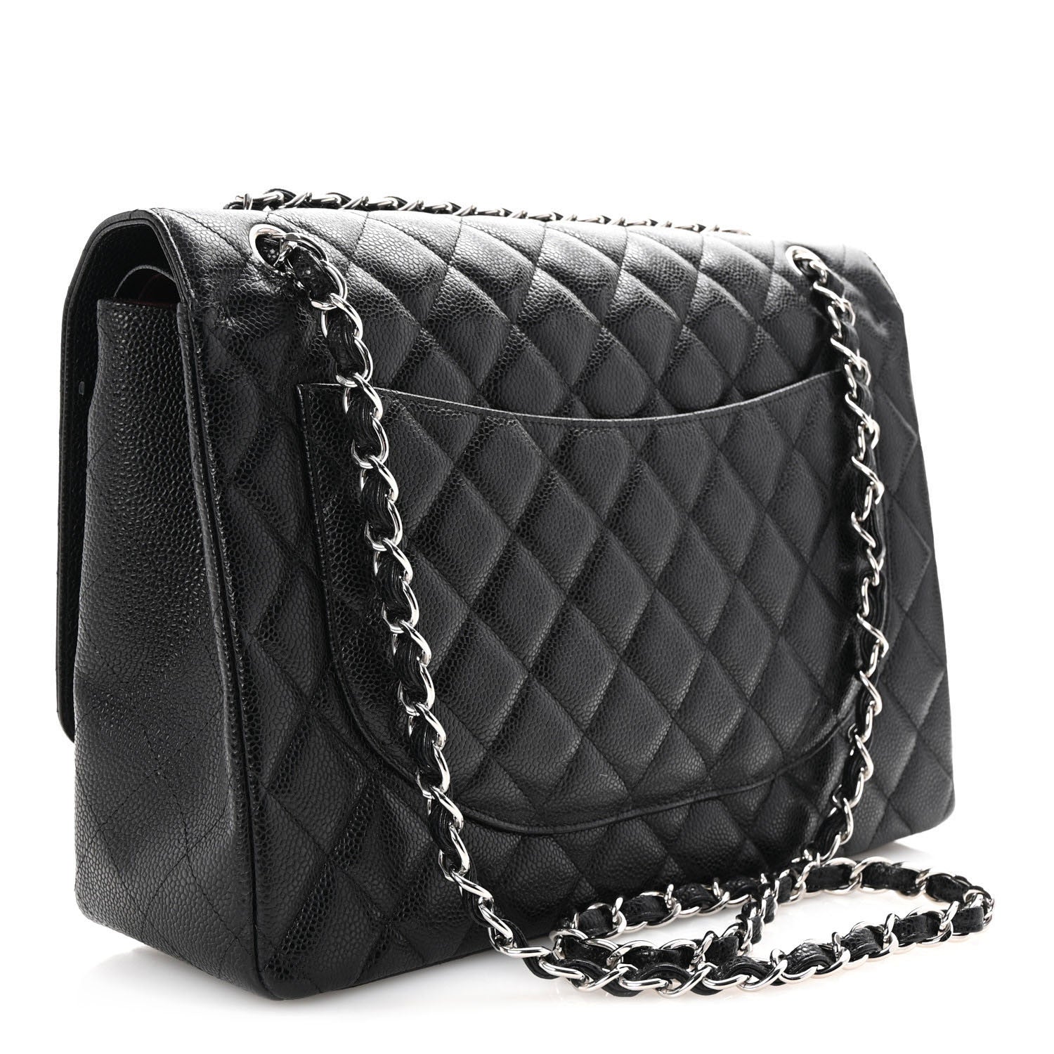 Chanel Caviar Quilted Maxi Double Flap Black 3 of 9
