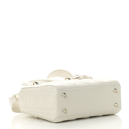 Christian Dior Lambskin Cannage Small My ABCDior Lady Dior White 4 of 10