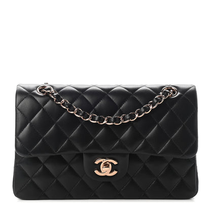 Chanel Lambskin Quilted Small Double Flap Black 1 of 8