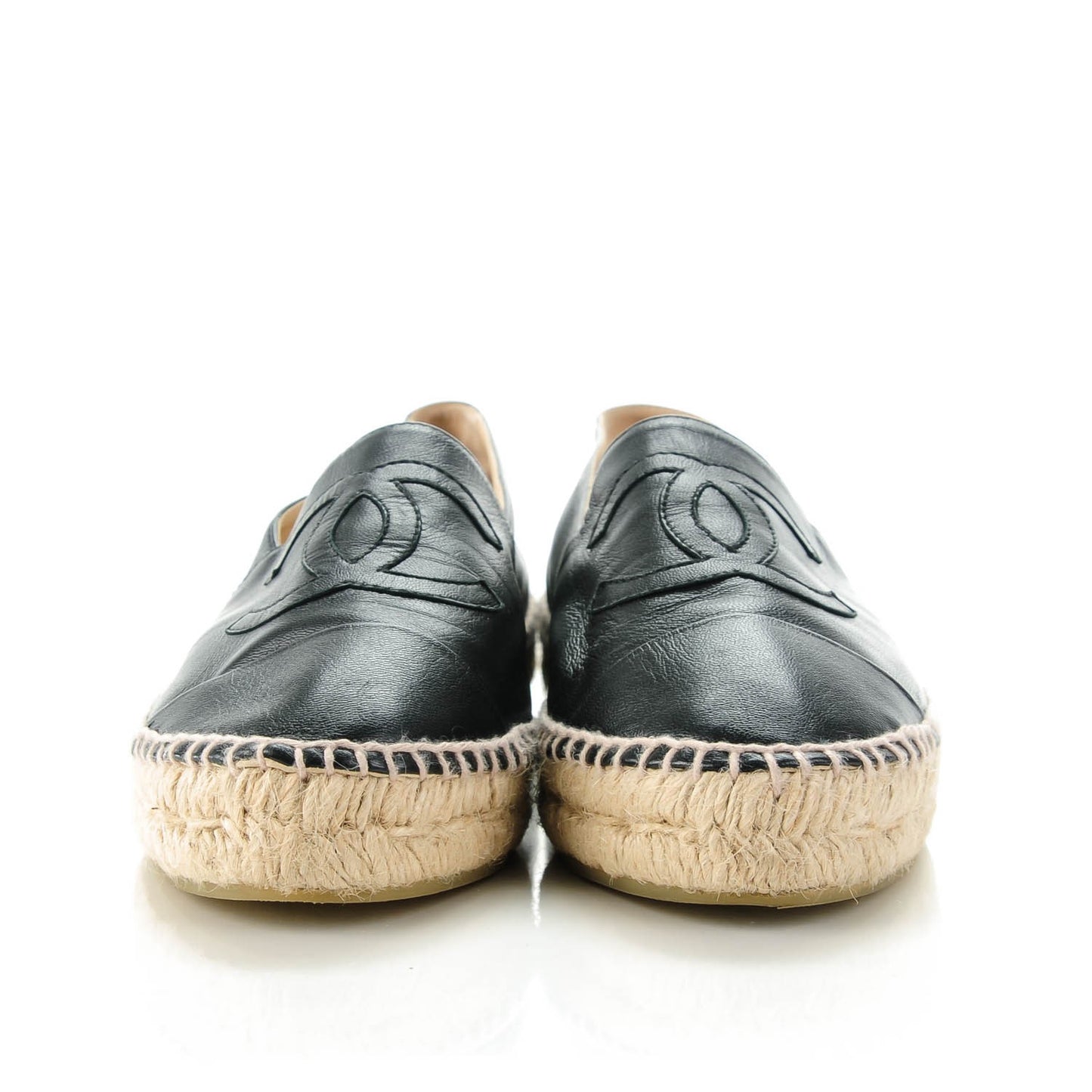 Lambskin CC Espadrilles 39 Black