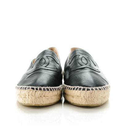 Chanel Lambskin CC Espadrilles 39 Black 3 of 10