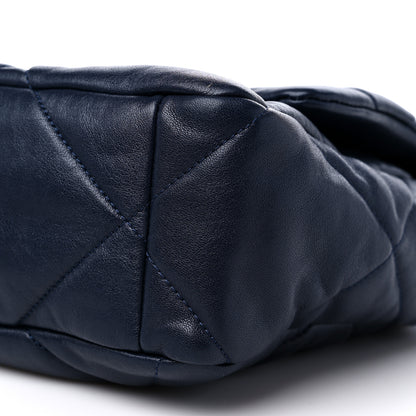 Chanel Lambskin Quilted Large Chanel 19 Flap Navy Blue 9 of 9
