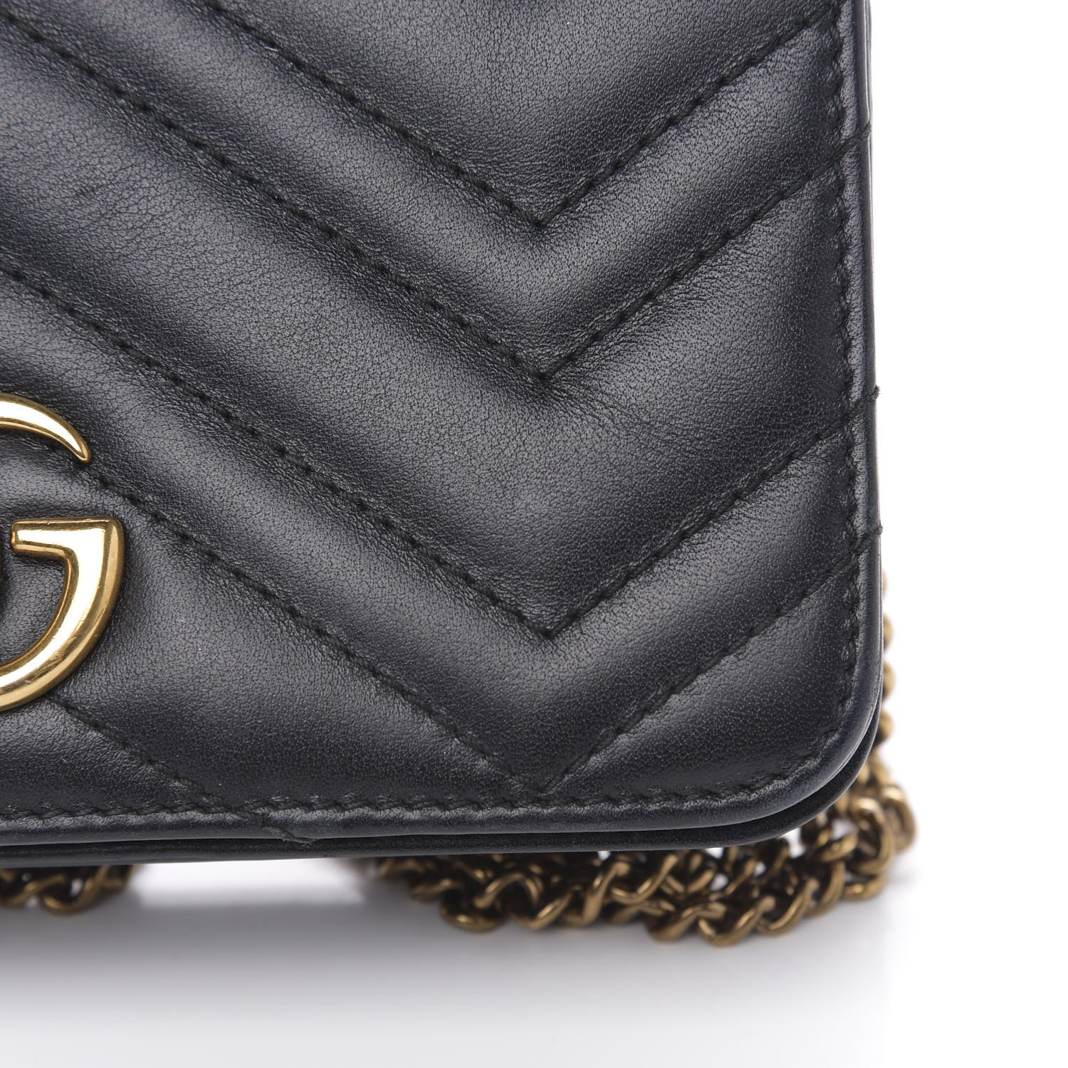 Gucci Calfskin Matelasse GG Marmont Mini Bag Black 11 of 15