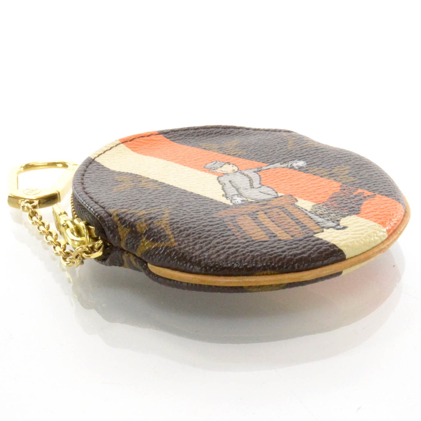 Monogram Groom Round Coin Purse
