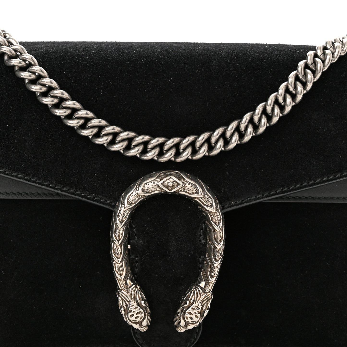 Suede Small Dionysus Shoulder Bag Black