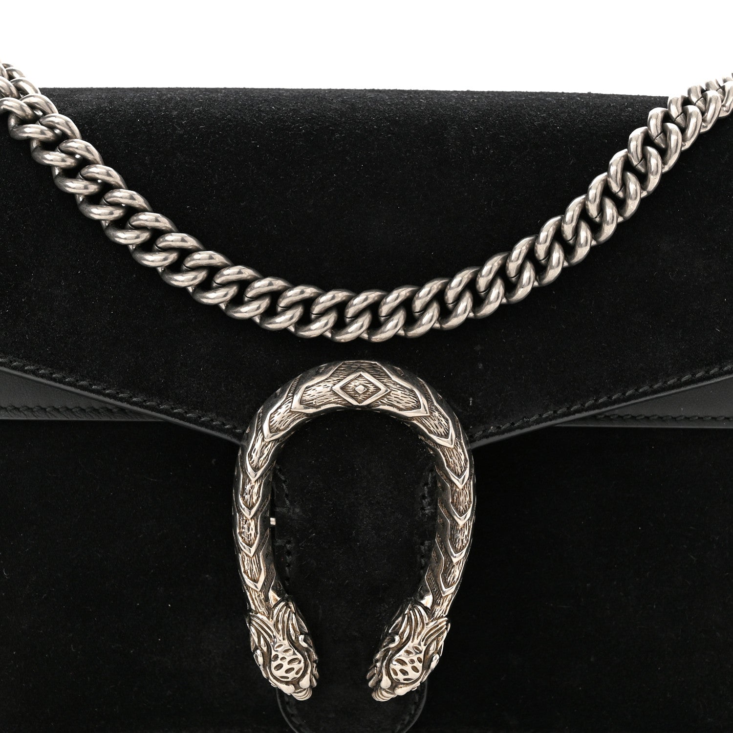 Gucci Suede Small Dionysus Shoulder Bag Black 8 of 11