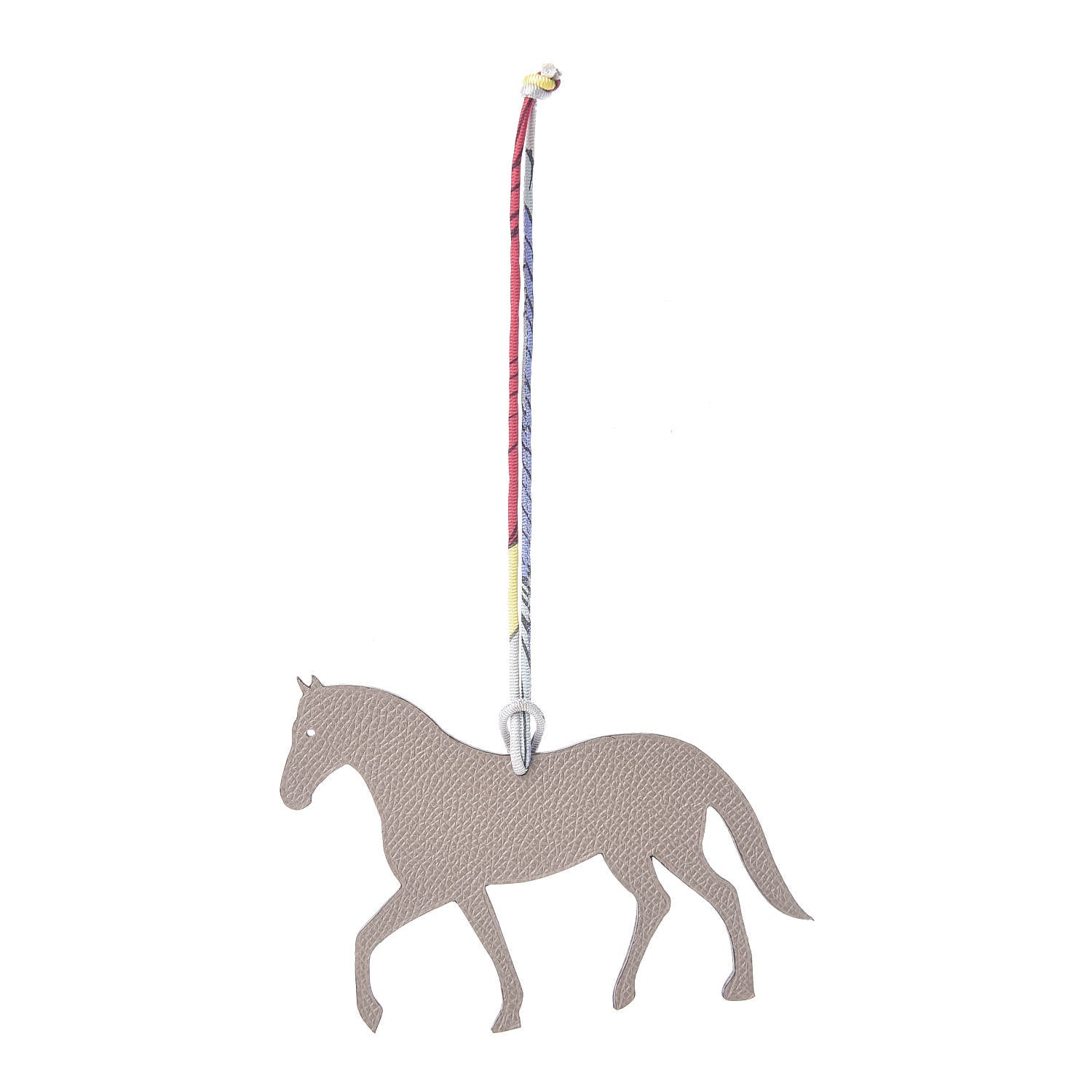 Hermes Epsom Togo Petit H Bag Charm Horse GM Gris Asphalte Trench 1 of 4