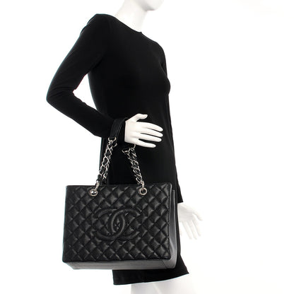 Chanel Caviar Quilted Grand Shopping Tote GST Black 2 of 8