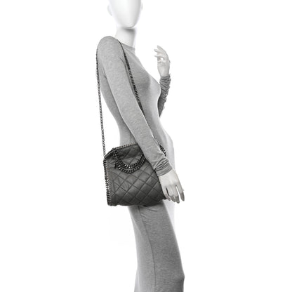 Stella McCartney Shaggy Deer Quilted Mini Falabella Grey 2 of 11