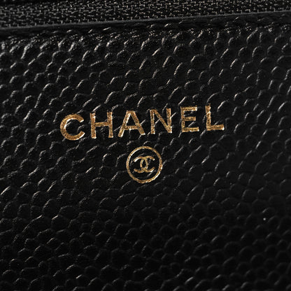 Chanel Caviar Quilted Wallet on Chain WOC Black 6 of 13