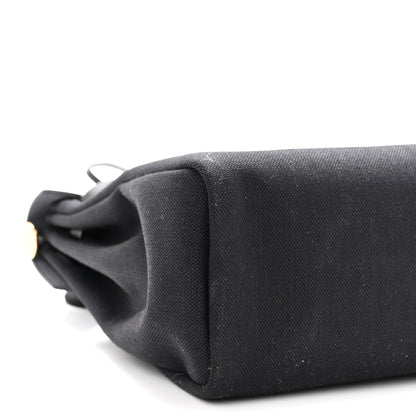 Hermes Military Toile Vache Hunter Herbag Zip Retourne 31 PM Black 7 of 8