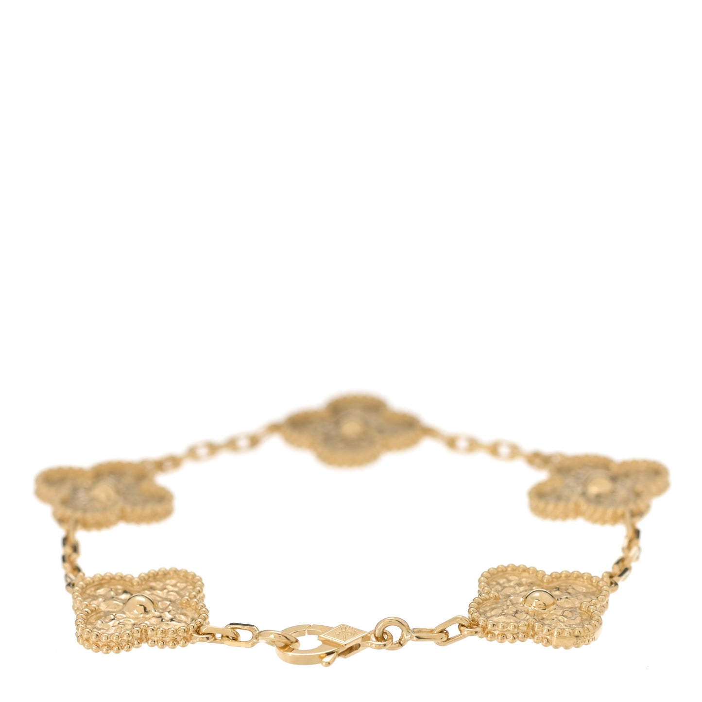 18K Yellow Gold 5 Motifs Vintage Alhambra Bracelet