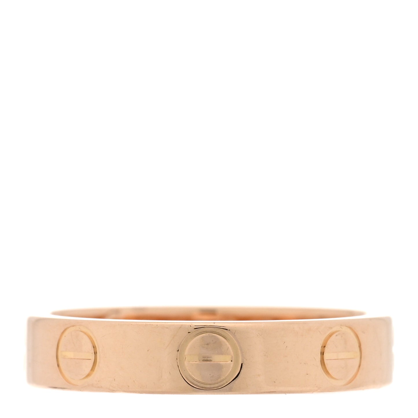 18K Pink Gold 3.5mm LOVE Wedding Band Ring 48 4.5