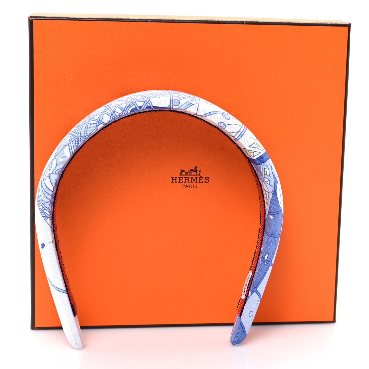 Silk Twill La Legende Du Cheval Gina Headband Bleu
