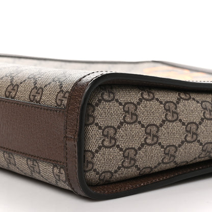 Gucci X BNF Supreme Monogram Textured Dollar Calfskin Bananya Print Top Slip Handle Tote Beige Ebony Multicolor New Acero 11 of 11