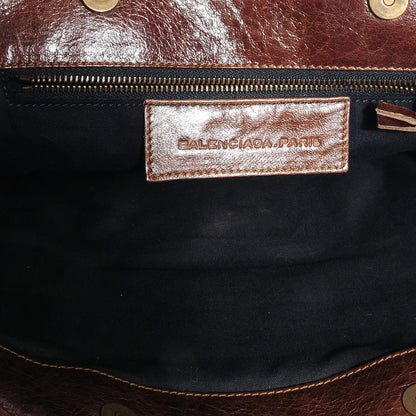 Balenciaga Chevre Oval Clutch Truffle 6 of 10