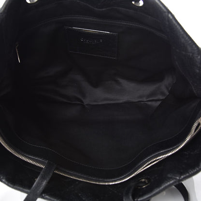 Chanel Glazed Calfskin Large On The Road Tote Black 5 of 15