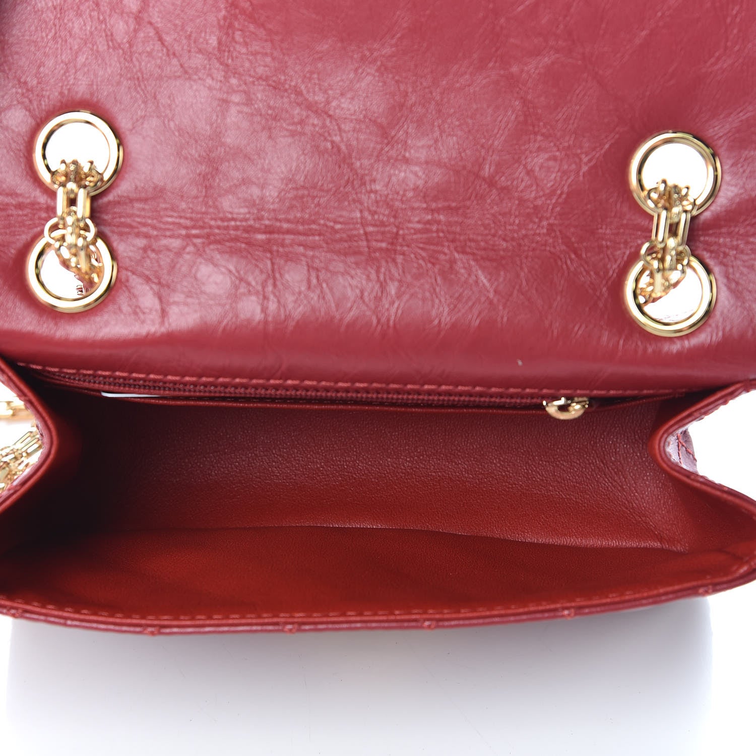 Chanel Aged Calfskin Quilted 2.55 Reissue Mini Flap Red 7 of 10