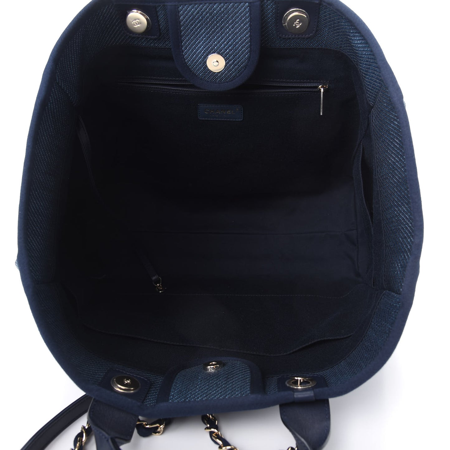 Mixed Fibers Large Deauville Tote Blue