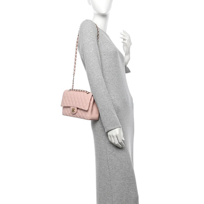 Chanel Caviar Quilted Medium Double Flap Light Pink 2 of 13