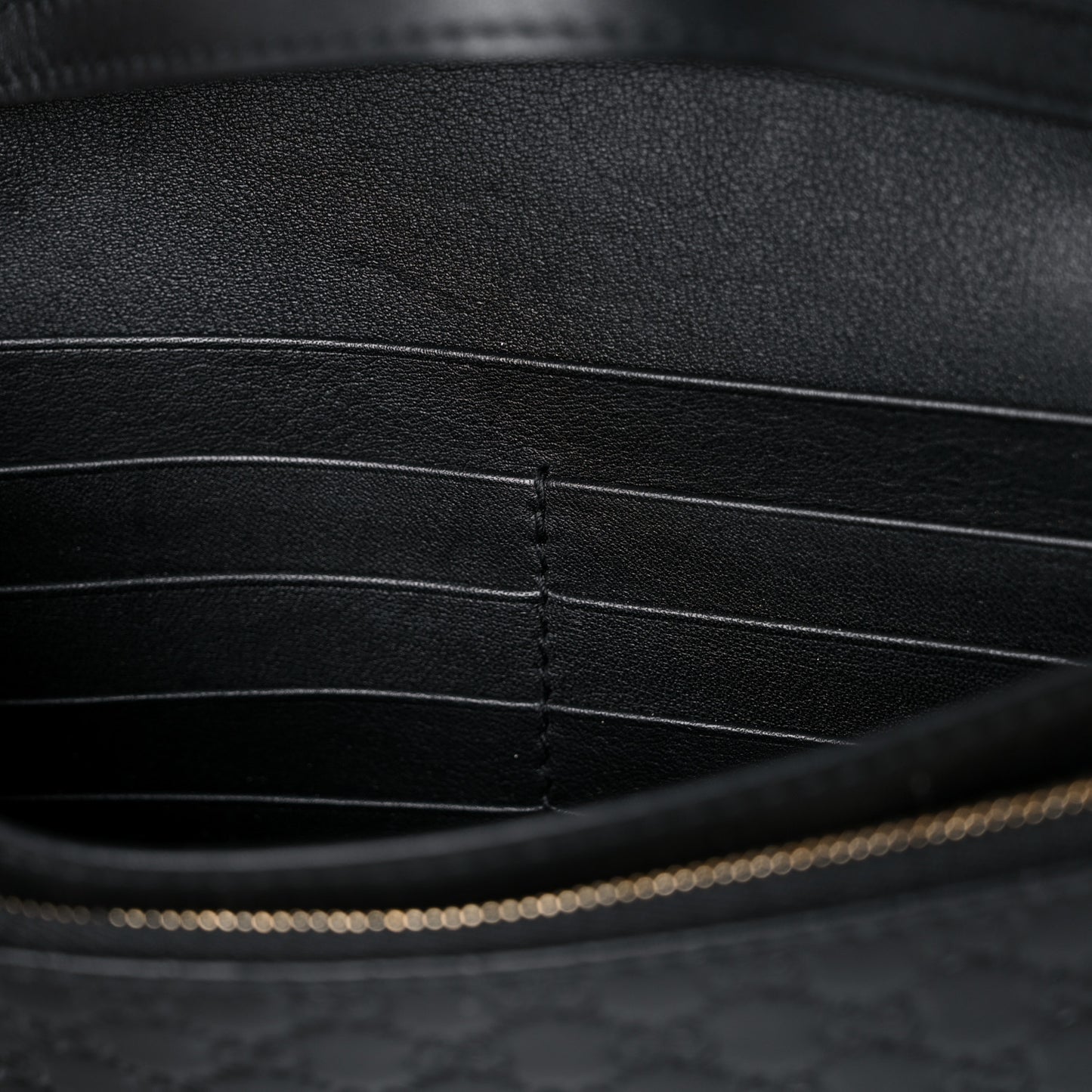 Microguccissima Crossbody Wallet Black