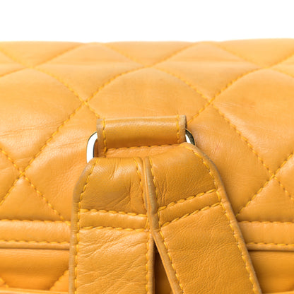 Chanel Lambskin Quilted Backpack Yellow 9 of 13
