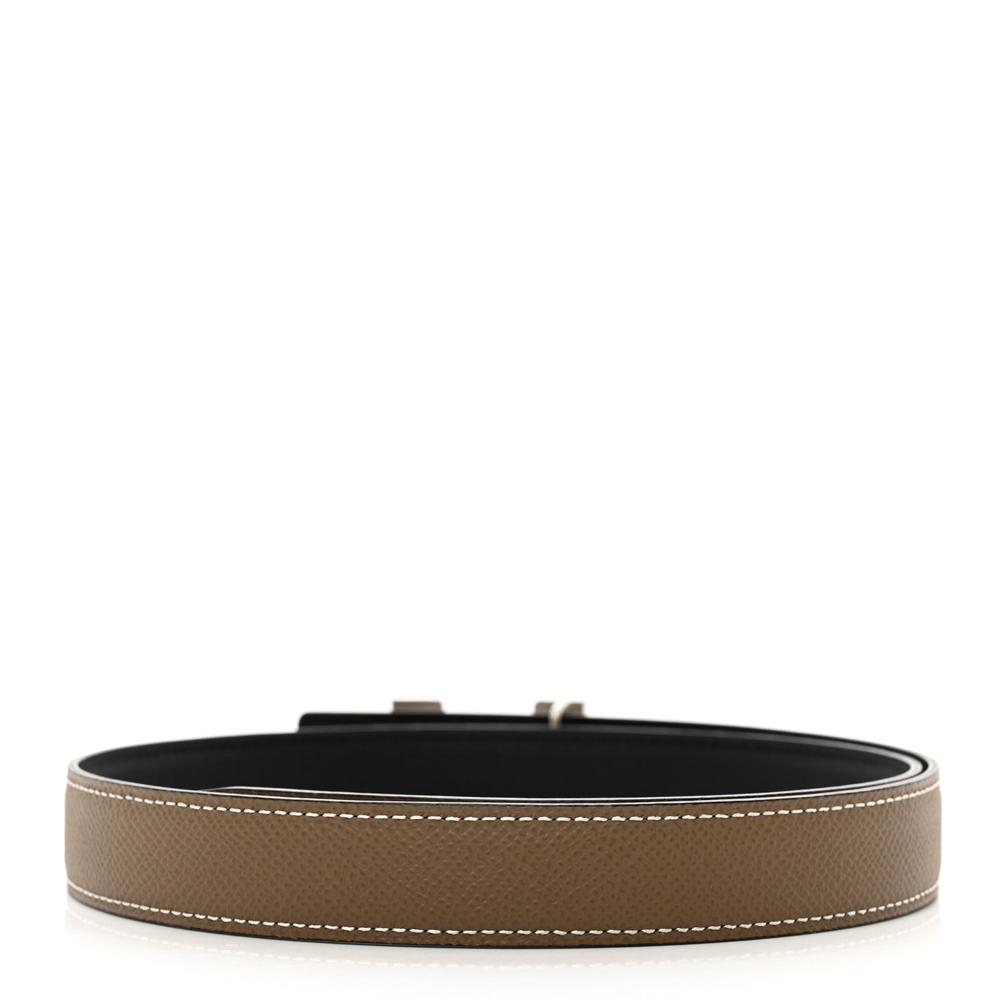 Swift Epsom 24mm Mini Constance H Belt 75/30 Black Etoupe