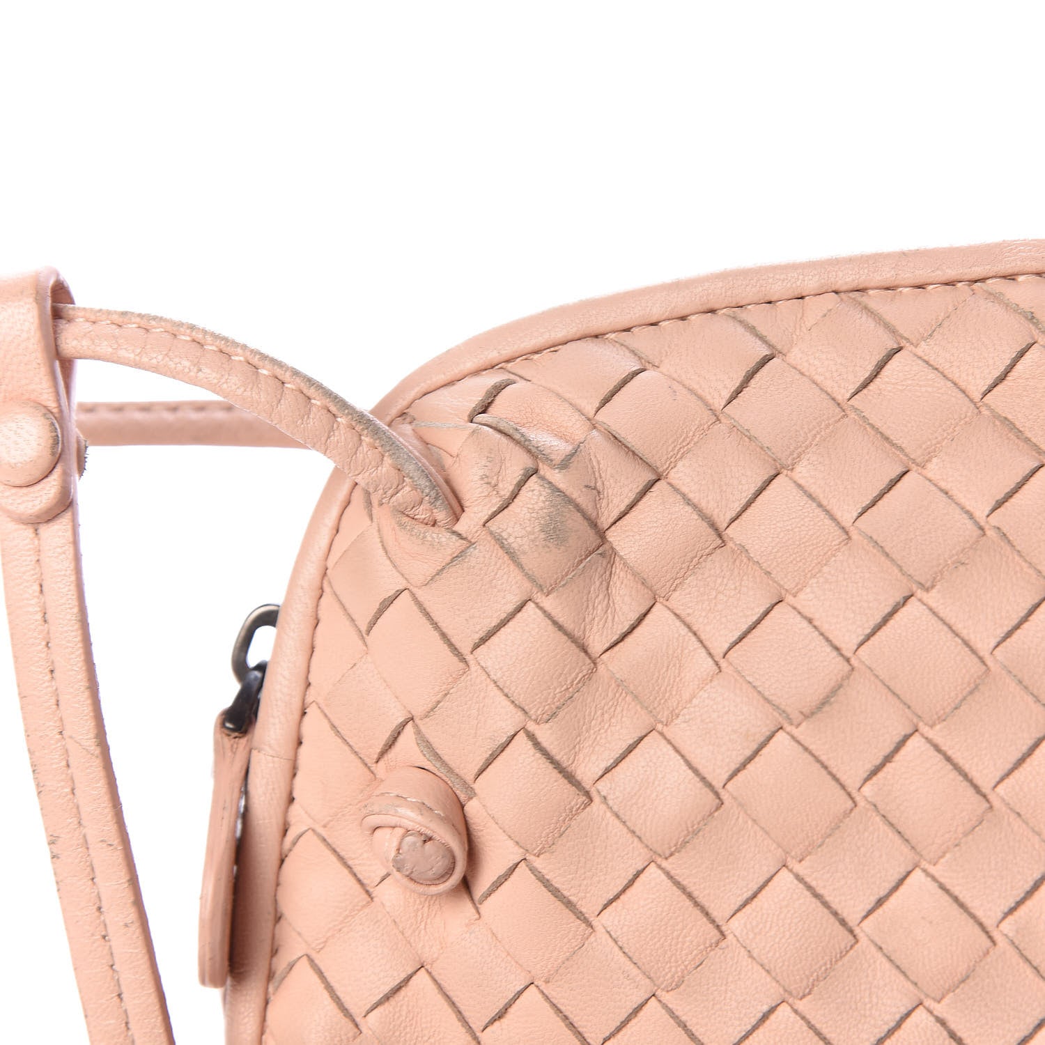 Bottega Veneta Nappa Intrecciato Pillow Crossbody Messenger Flamingo 14 of 17