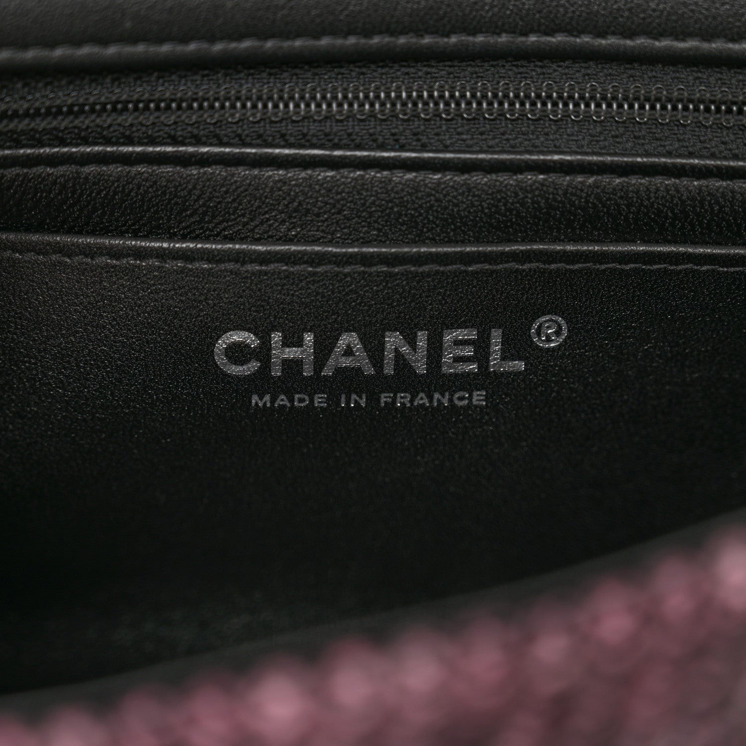 Chanel Wool Tweed Quilted Mini Rectangular Flap Pink Black 7 of 10