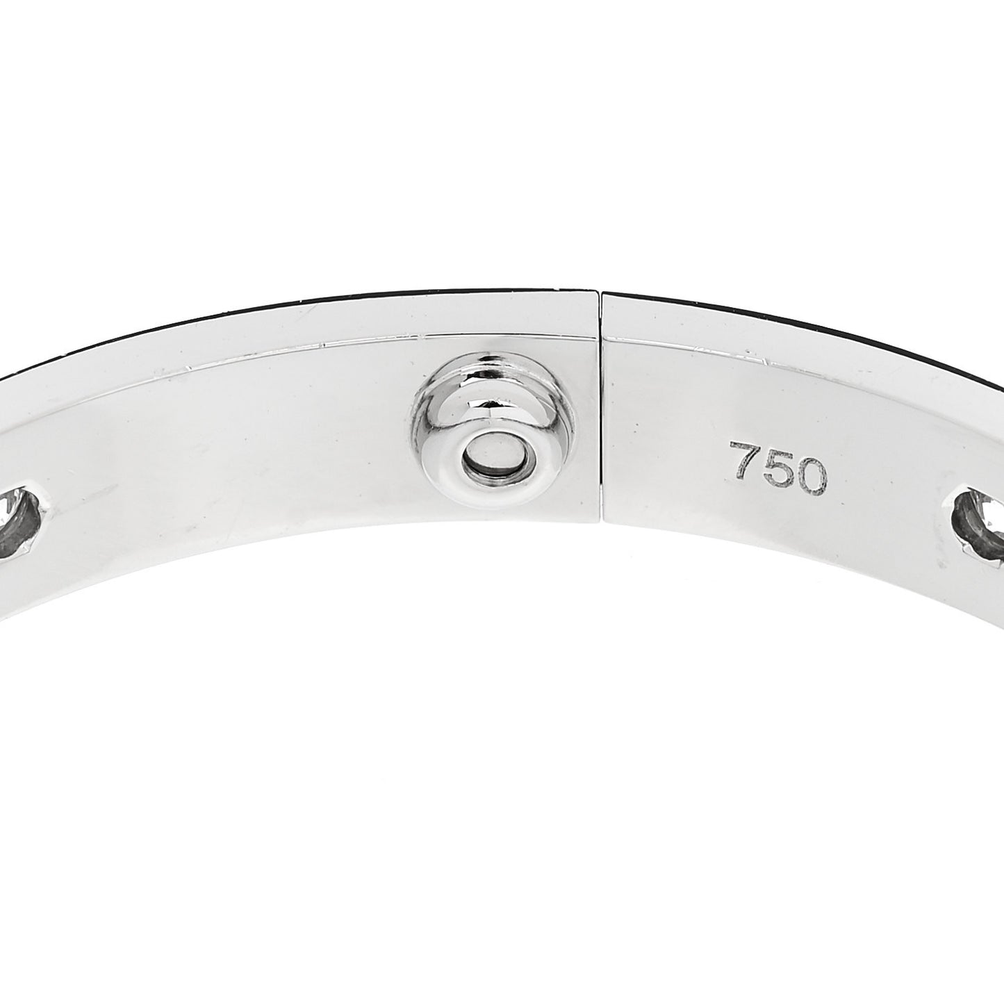 18K White Gold 10 Diamond LOVE Bracelet 16